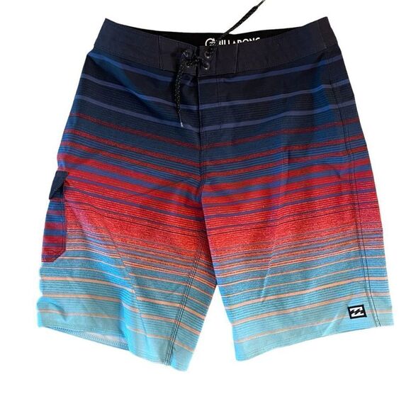 Billabong Recycler All Day Pro Men's Boardshorts Multicoloured Stripes Size 28 - Picture 1 of 7